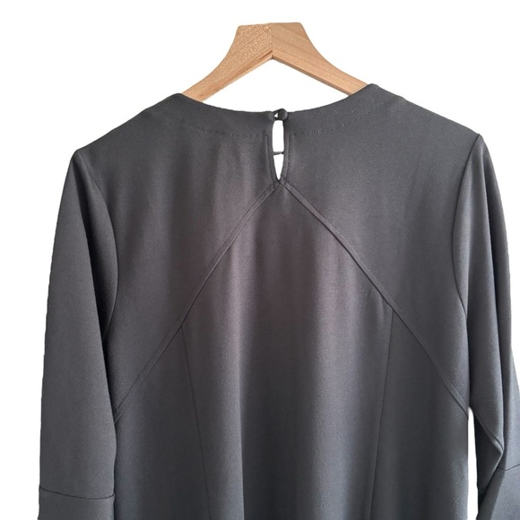 J. Jill Ponte Knit Black Dress Size Large Keyhole Back Office Workwear Stretch - Picture 10 of 16